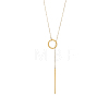 304 Stainless Steel Lariat Necklaces STAS-OY010-09G-3