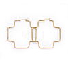 Simple Fashion 304 Stainless Steel Hoop Earrings X-EJEW-K063-A01-1
