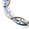 Electroplated Transparent Glass Beads Strands GL-CBA98F0-08F-2