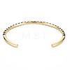 Twisted Brass Enamel Cuff Bangle BJEW-T020-02F-NF-2