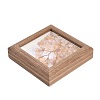 Natural Rose Quartz and Yellow Quartz Chips Tree of Life with Wooden Photo Frame Decorations DJEW-B013-04G-2