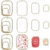 36Pcs 3 Styles Alloy Open Back Bezel Pendants FIND-CA0006-07-1