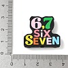 Number 6 7 Theme Cartoon Silicone Beads SIL-E013-02B-3