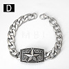 Punk & Viking 304 Stainless Steel Link Bracelets FS-WG44D5C-06-1