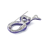 Snake Alloy Rhinestone Brooches for Backpack Clothes JEWB-V003-03P-3