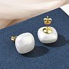 Brass & ABS Plastic Imitation Pearl Stud Earrings for Women PL-CBA760A-03B-G02-3
