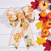 CHGCRAFT 4Pcs 2 Style Pumpkin Pattern Polyester Bowknot Display Decoration DIY-CA0004-31-5