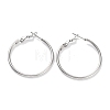 Non-Tarnish Ring 304 Stainless Steel Hoop Earrings for Women Men EJEW-B049-02B-P-1