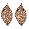 Printed Poplar Wood Big Pendants FIND-B045-24B-1