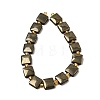 Natural Pyrite Beads Strands G-Z131-G01-01-3