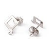 Non-Tarnish 201 Stainless Steel Stud Earring Findings EJEW-A071-21P-2