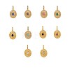 304 Stainless Steel & Natural & Synthetic Gemstone Beaded Pendants STAS-OY010-26G-1
