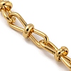 201 Stainless Steel Bowknot Link Chain Bracelets BJEW-G696-02G-2