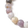 Natural African Opal & Synthetic Turquoise Beaded Stretch Bracelets for Women Men BJEW-JB13313-4