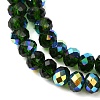 Electroplate Transparent Glass Beads Strands EGLA-A046-01B-18-2