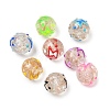 Luminous Handmade Enamel Gold Sand Glass Beads Strands LAMP-U004-08-2