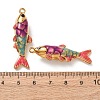 304 Stainless Steel Enamel Pendants STAS-Z193-13G-04A-3