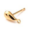 Brass Stud Earring Findings X-KK-F824-004G-3