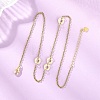 304 Stainless Steel Love Disc Link Chain Necklaces NJEW-JN05660-4