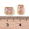 Brass Micro Pave Cubic Zirconia Beads KK-C051-48G-01-3