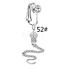 Zinc Alloy Pave Clear Cubic Zirconia Clip on Belly Rings FS-WGD716D-04-1-1