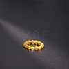 Natural Yellow Agate Stretchy Finger Rings FS-WG01730-34-1