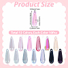 130Pcs 13 Colors Baking Paint Transparent Glass Pendants FIND-SC0023-46B-2