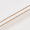 Brass Square Snake Chain Necklace Making MAK-T006-10A-RG-3