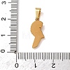 304 Stainless Steel Micro Pave Cubic Zirconia Pendants CU-CBA703A-03G-02-3