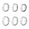 Yilisi 6Pcs 6 Style 202 & 304 Stainless Steel Grooved Finger Ring for Men Women RJEW-YS0001-01-2