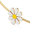 304 Stainless Steel White Enamel Small Daisy Flower Choker Necklaces for Women NJEW-Z040-01G-01-2