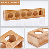 6 Round Holes Bamboo Shot Glasses Holders AJEW-WH0317-05-5