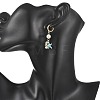 Natural Cultured Freshwater Pearl & Brass Enamel Hoop Dangle Earrings for Women EJEW-JE07268-03-2