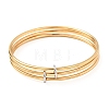 304 Stainless Steel Multi-strand Bangles BJEW-K271-02G-3