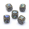 Handmade Polymer Clay Rhinestone Beads RB-A062-087-1