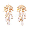 Zinc Alloy & Acrylic Teardrop Stud Earrings WG35E50-01-5