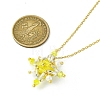 Glass Seed Beads Beaded Star Pendant Necklaces NJEW-MZ00088-04-3