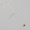 Adjustable Glass Seed Bead Slider Bracelets for Women VT9382-30-1