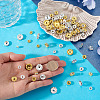120Pcs Brass Rhinestone Spacer Beads RB-TA0001-36B-7