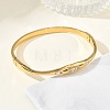 304 Stainless Steel & Rhinestone Hined Bangles for Women BJEW-Z178-08G-3