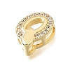 Brass Micro Pave Clear Cubic Zirconia Initial Spacer Bars KK-E802-34G-Q-2