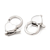 Heart Brass Enamel Lobster Claw Clasps KK-Z147-02P-02A-2