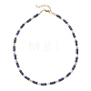 Round Synthetic Howlite & Natural Lapis Lazuli Heishi Beaded Necklaces for Women NJEW-JN06000-02-2