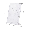 72-Hole Acrylic Slant Back Earring Display Stands EDIS-WH0021-33B-2