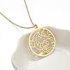 304 Stainless Steel Hollow Pendant Cable Chain Necklaces for Women WGAEFC1-07-1