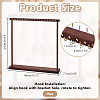 2Pcs Wood Necklace Organizer Display Stands NDIS-WH0016-15B-01-2