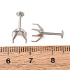 304 Stainless Steel Prong Earring Settings SA-CBA8B85-11E-02-2
