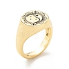 Brass Signet Ring for Women RJEW-E058-01G-06-1