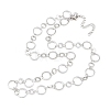 304 Stainless Steel 6MM and 10MM Ring Link Chain Necklaces NJEW-P343-02A-P-4