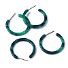 Cellulose Acetate(Resin) Half Hoop Earrings KY-S163-370-2